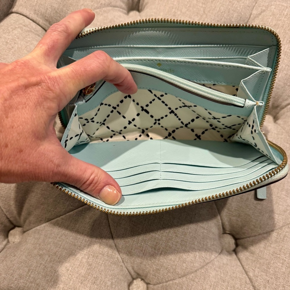 Kate Spade NY Newbury Lane Loden Light Blue Satchel & Matching Wallet - Picture 5 of 16
